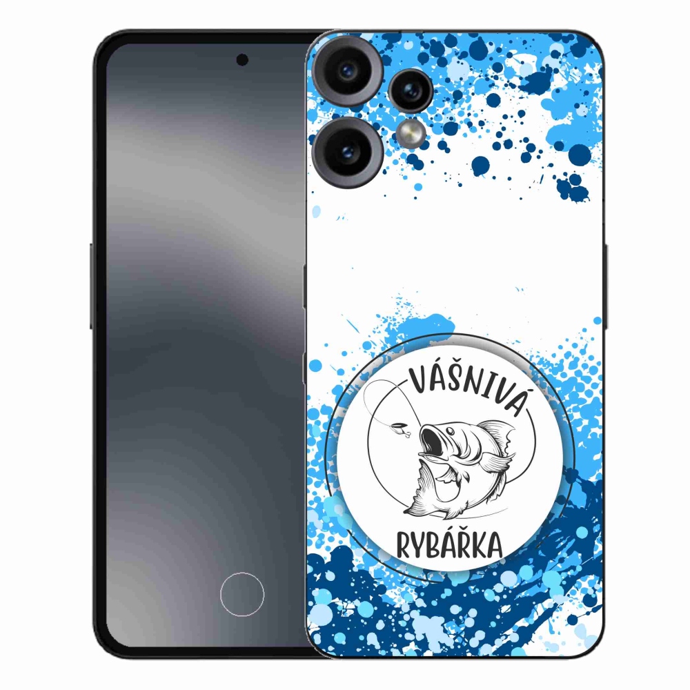 Zselés borító mmCase a Nothing CMF Phone 2 Pro készülékhez - szenvedélyes halásznő fehér háttérrel
