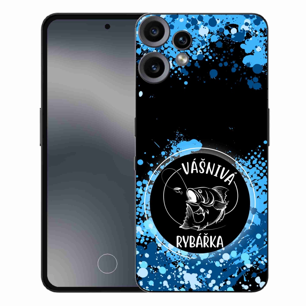 Zselés borító mmCase a Nothing CMF Phone 2 Pro készülékhez - szenvedélyes halásznő fekete háttérrel