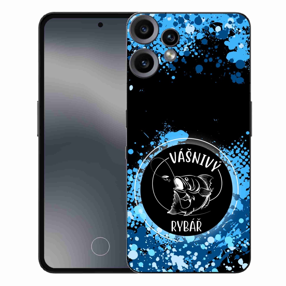 Zselés borító mmCase a Nothing CMF Phone 2 Pro készülékhez - szenvedélyes halász fekete háttérrel