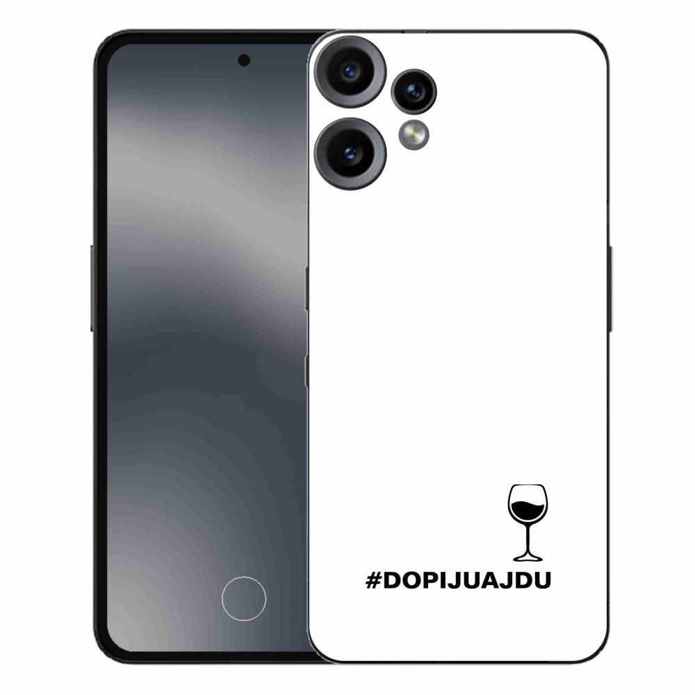 Gél borítás mmCase a Nothing CMF Phone 2 Pro készülékhez - bor motívum fehér háttér