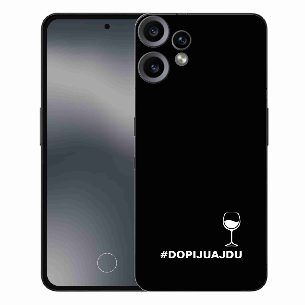 Gél borító mmCase a Nothing CMF Phone 2 Pro készülékhez - bor motívum fekete háttér