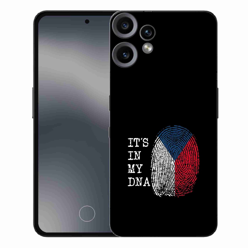 Gél borító mmCase a Nothing CMF Phone 2 Pro - zászló ujjlenyomat fekete háttérrel