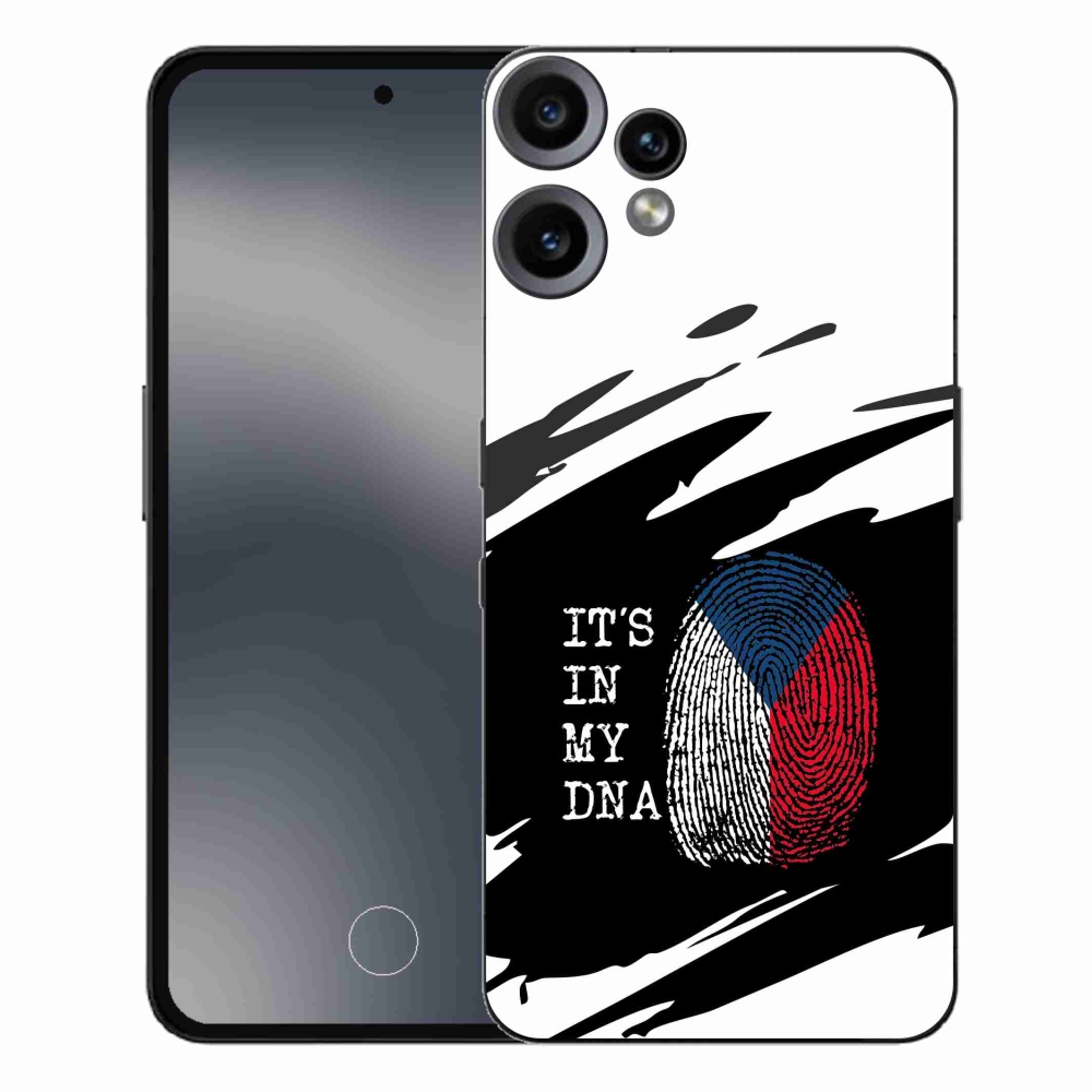 Gél borító mmCase a Nothing CMF Phone 2 Pro - zászló ujjlenyomat fekete-fehér háttérrel