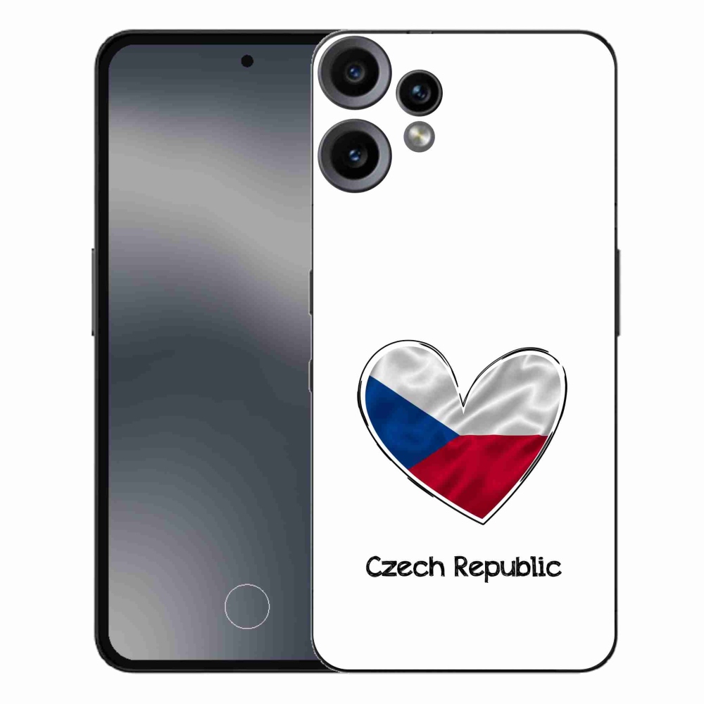 Zselés borító mmCase a Nothing CMF Phone 2 Pro készülékhez - szív zászló fehér háttérrel