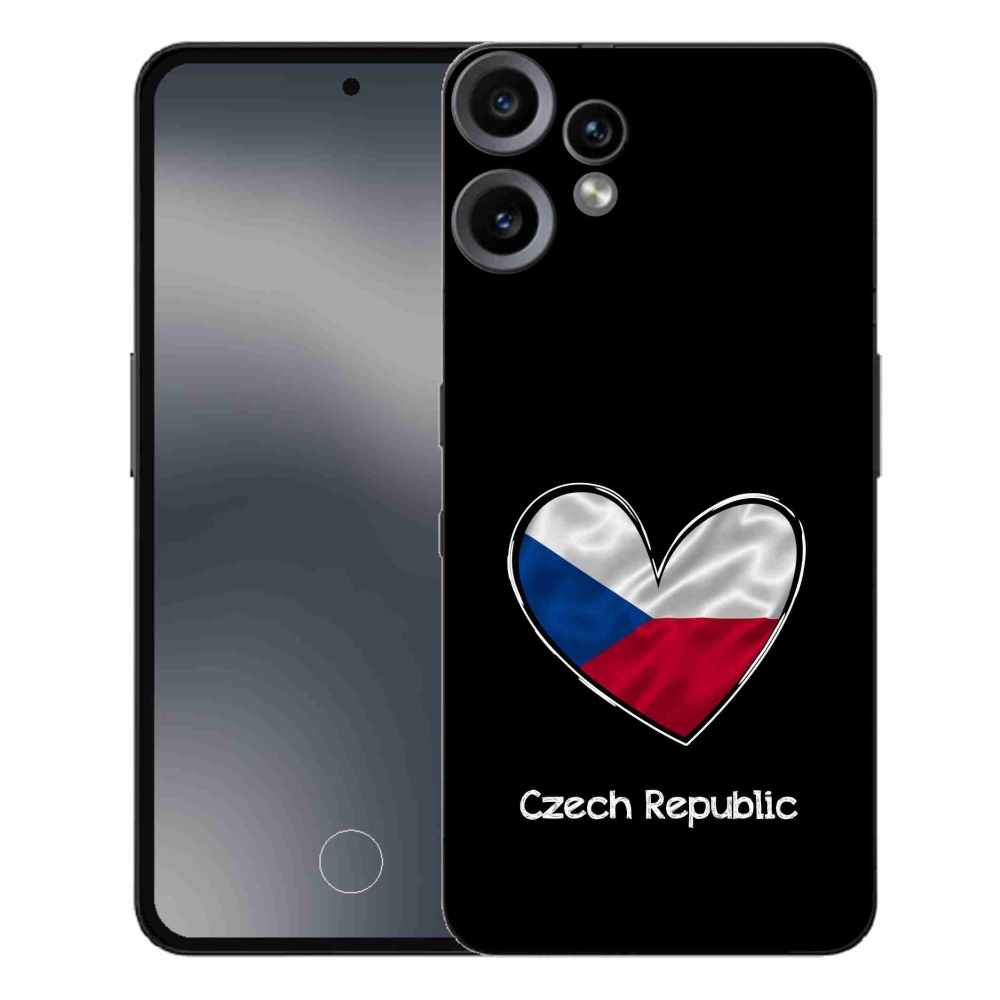 Gél borító mmCase a Nothing CMF Phone 2 Pro készülékhez - Szív zászló fekete háttérrel