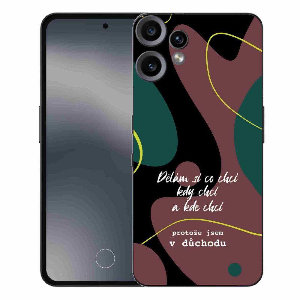 Zselés borító mmCase a Nothing CMF Phone 2 Pro készülékhez - vicces szöveg 10 fekete háttér