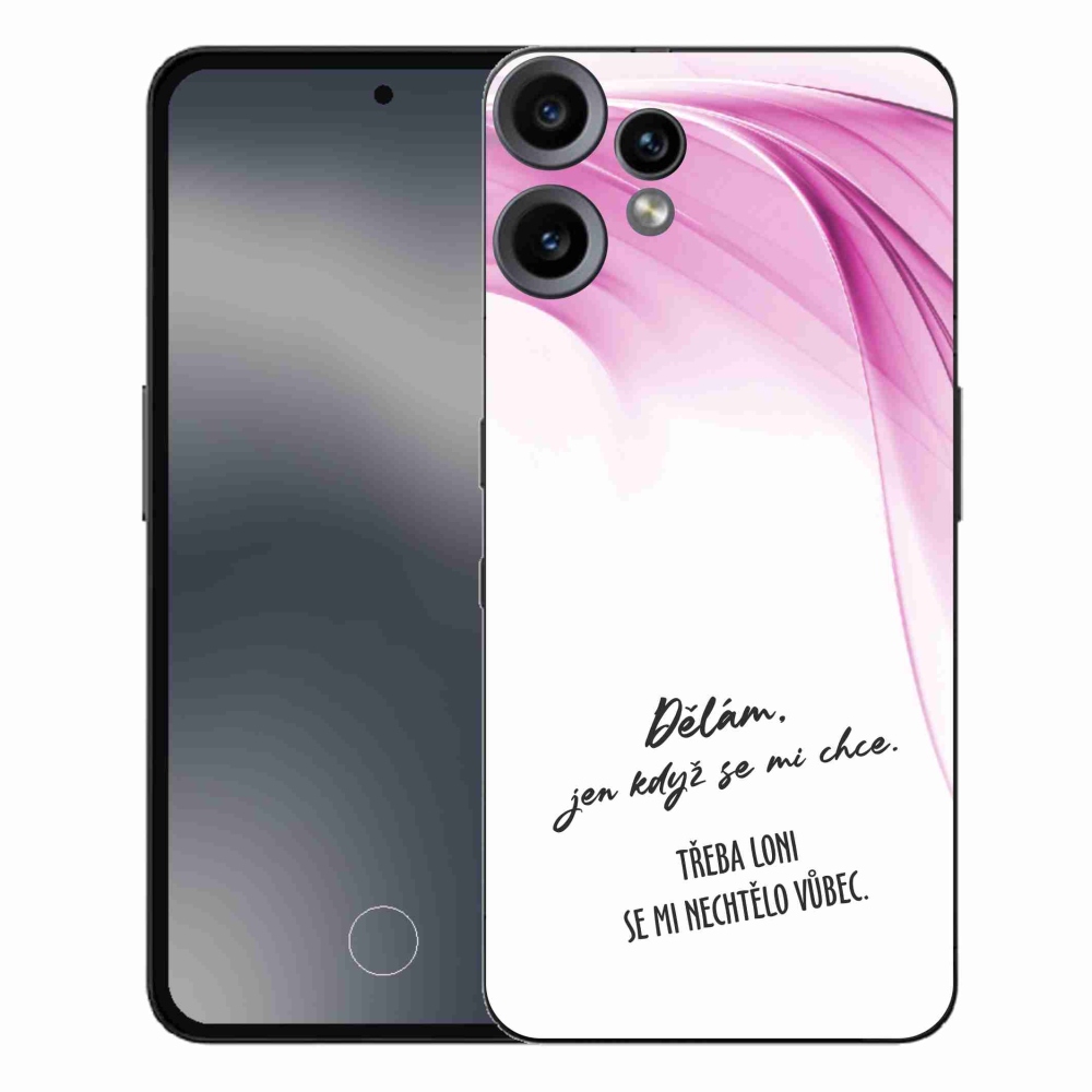 Zselés borító mmCase a Nothing CMF Phone 2 Pro készülékhez - vicces szöveg 12 fehér háttér
