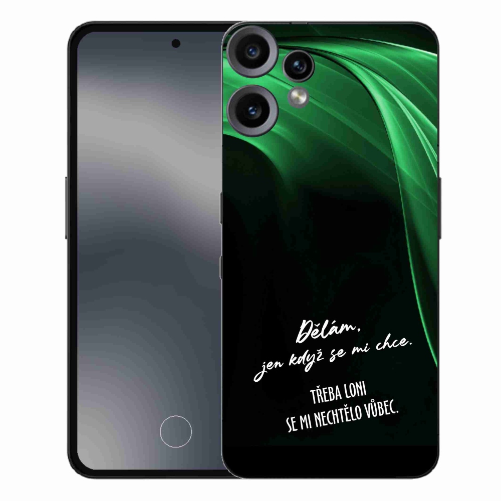 Zselés borító mmCase a Nothing CMF Phone 2 Pro készülékhez - vicces szöveg 12 fekete háttér