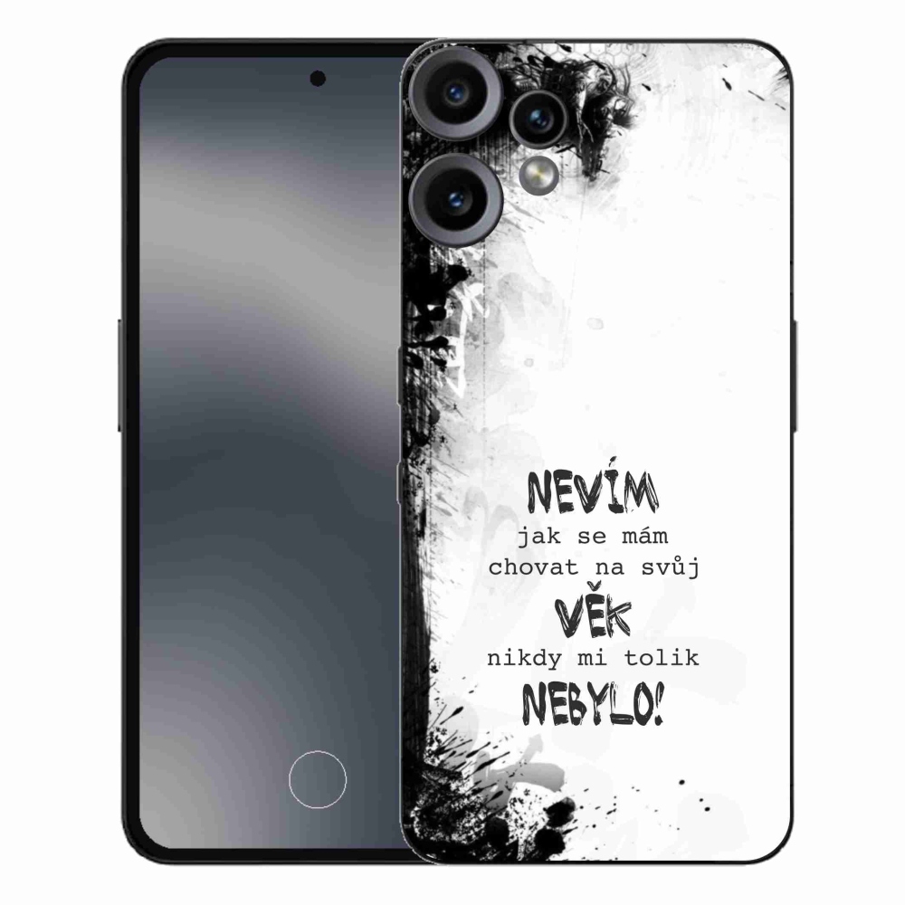 Zselés borító mmCase a Nothing CMF Phone 2 Pro készülékhez - vicces szöveg 14 fehér háttér