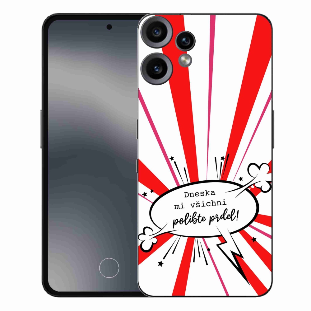 Zselés borító mmCase a Nothing CMF Phone 2 Pro készülékhez - vicces szöveg 15 fehér háttér