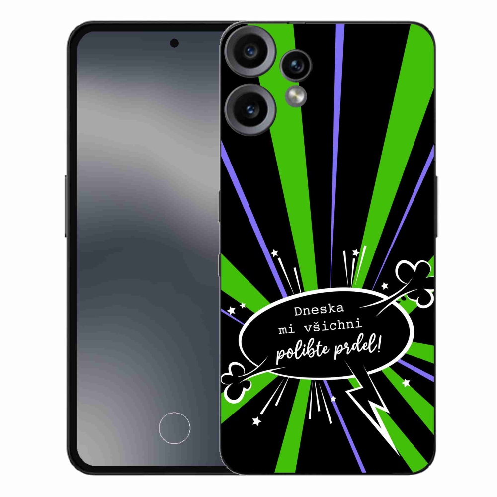 Zselés borító mmCase a Nothing CMF Phone 2 Pro készülékhez - vicces szöveg 15 fekete háttér