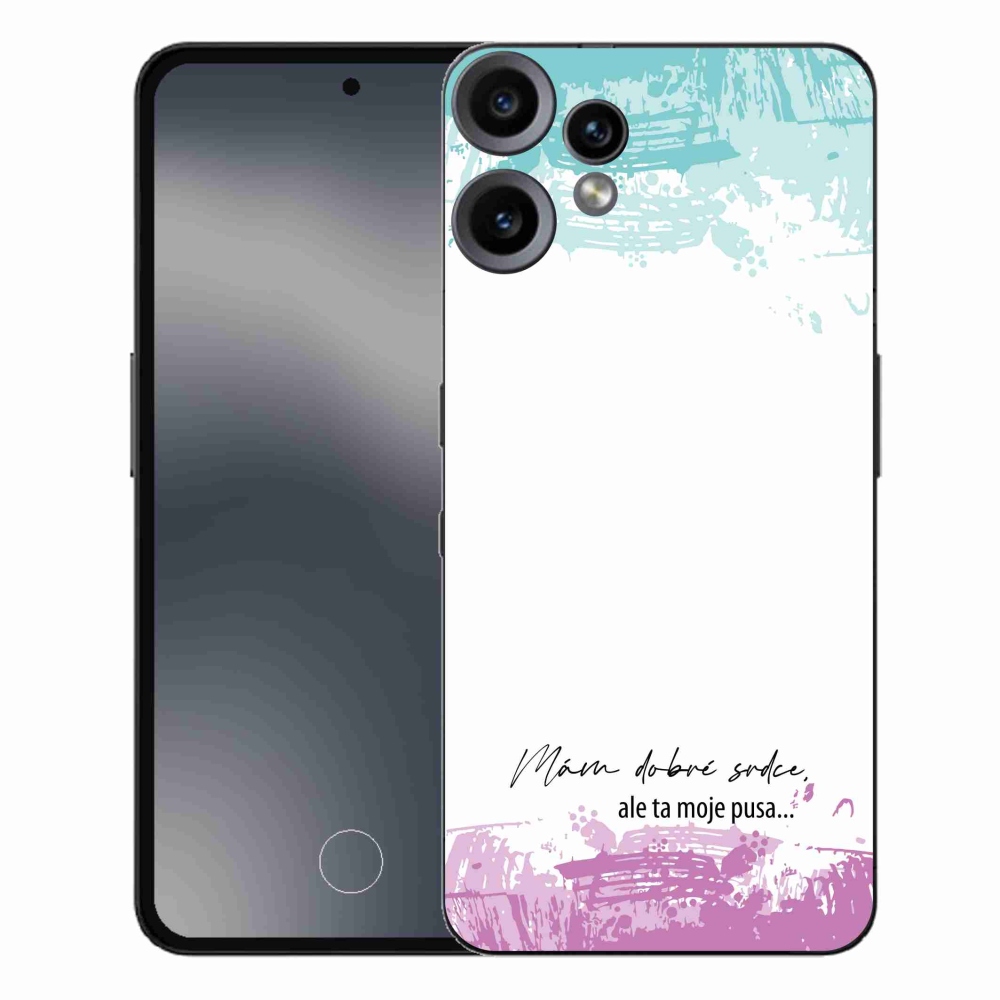Zselés borító mmCase a Nothing CMF Phone 2 Pro készülékhez - vicces szöveg 3 fehér háttér