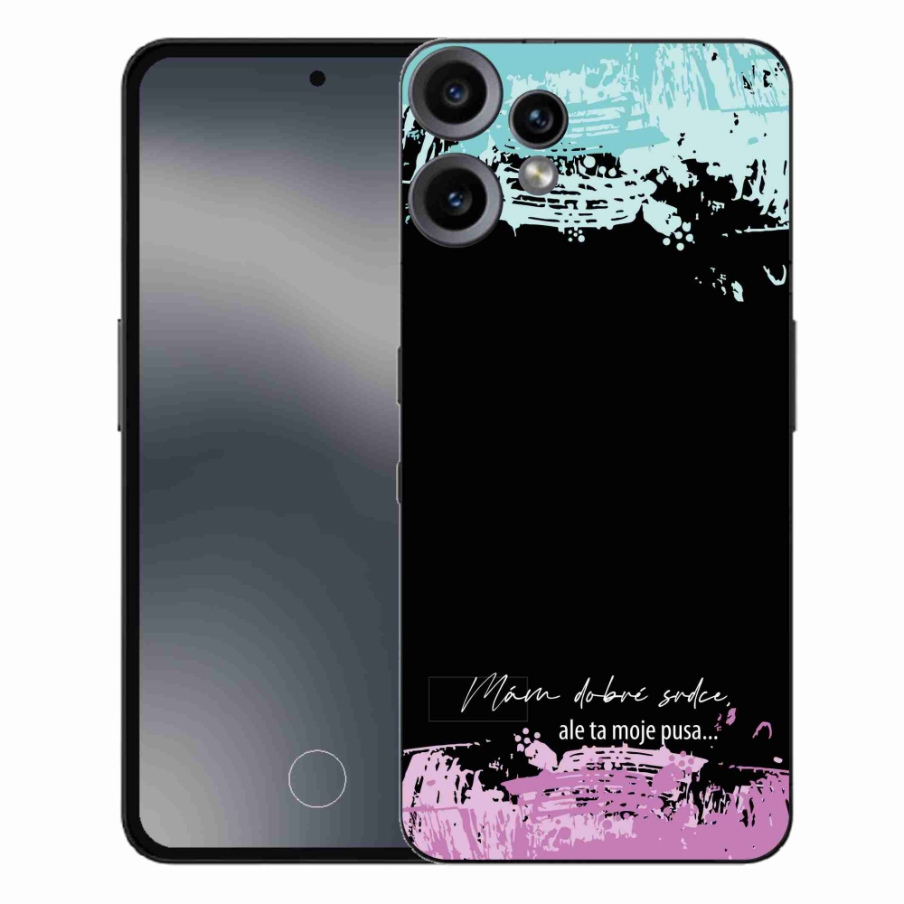 Zselés borító mmCase a Nothing CMF Phone 2 Pro készülékhez - vicces szöveg 3 fekete háttér