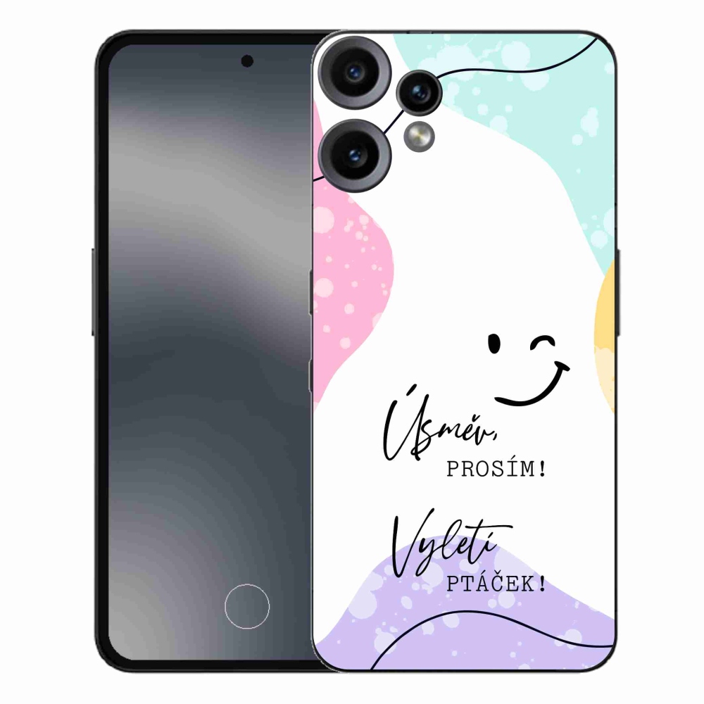 Zselés borító mmCase a Nothing CMF Phone 2 Pro készülékhez - vicces szöveg 4 fehér háttér