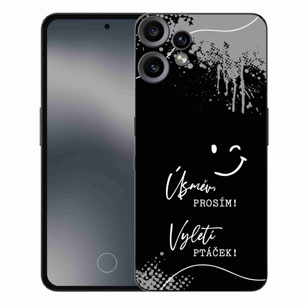 Zselés borító mmCase a Nothing CMF Phone 2 Pro készülékhez - vicces szöveg 4 fekete háttér