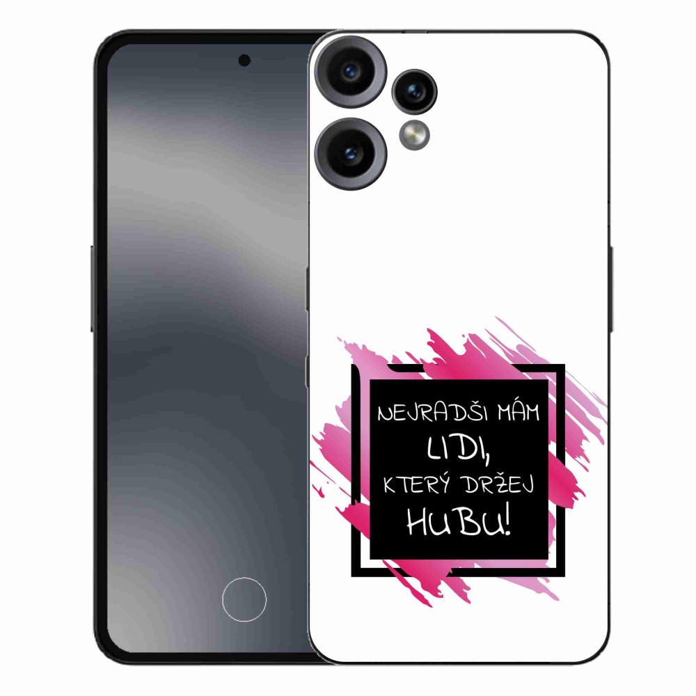 Zselés borító mmCase a Nothing CMF Phone 2 Pro készülékhez - vicces szöveg 7 fekete-fehér háttérrel