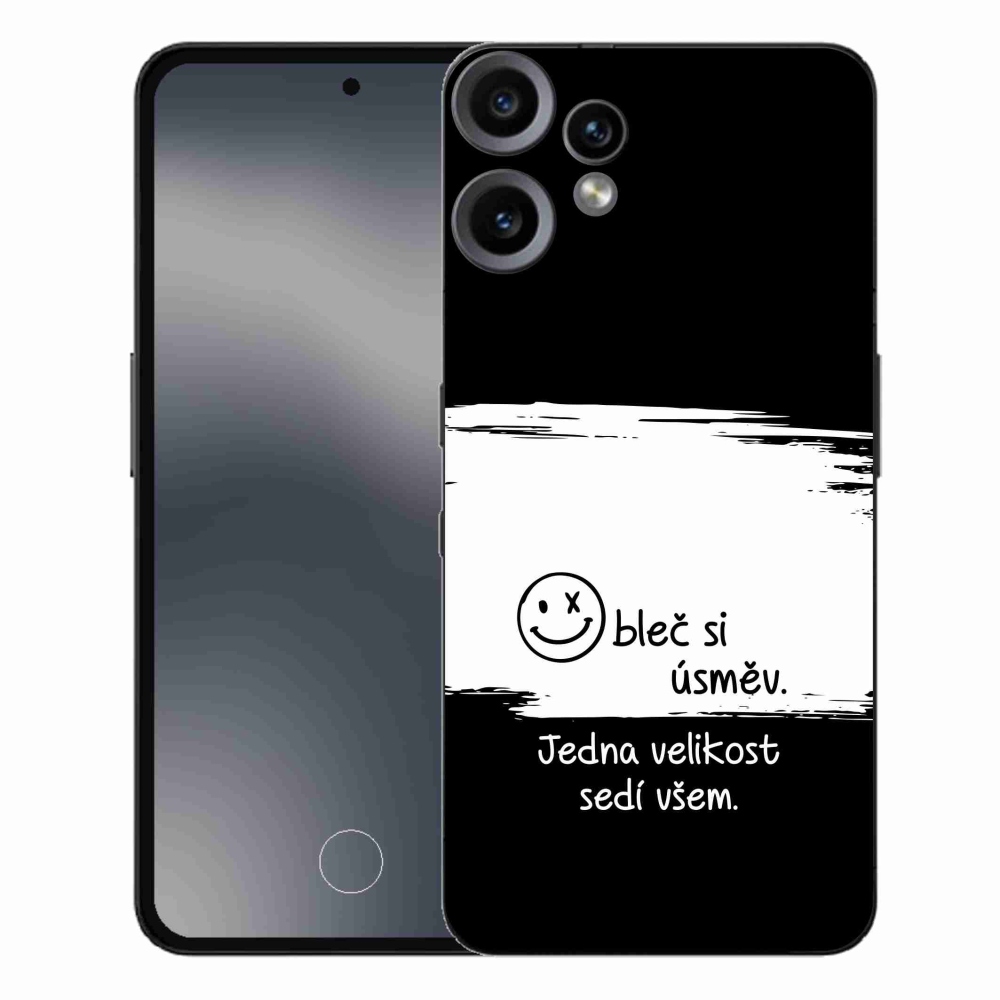 Zselés borító mmCase a Nothing CMF Phone 2 Pro készülékhez - vicces szöveg 8 fekete-fehér háttérrel