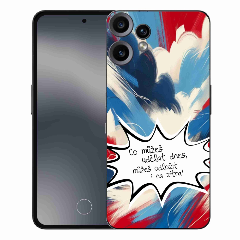 Zselés borító mmCase a Nothing CMF Phone 2 Pro készülékhez - vicces szöveg 9 fehér háttér