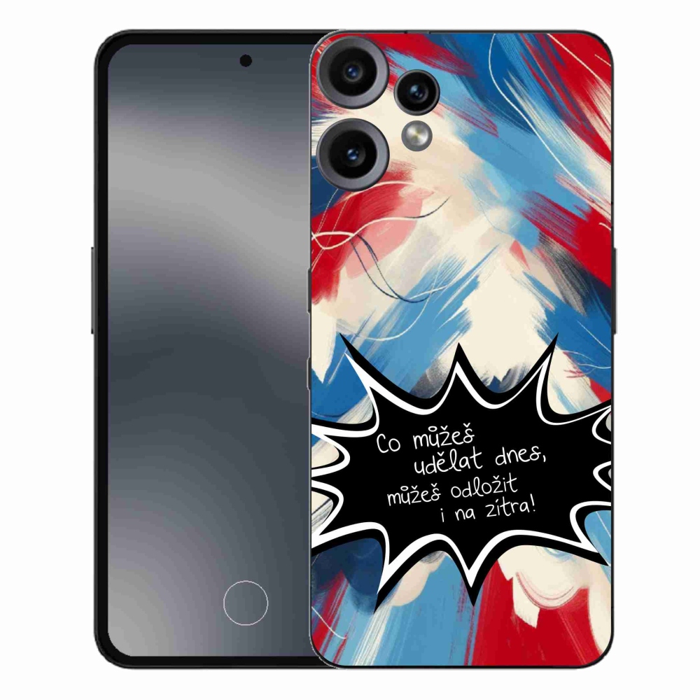 Zselés borító mmCase a Nothing CMF Phone 2 Pro készülékhez - vicces szöveg 9 fekete háttér