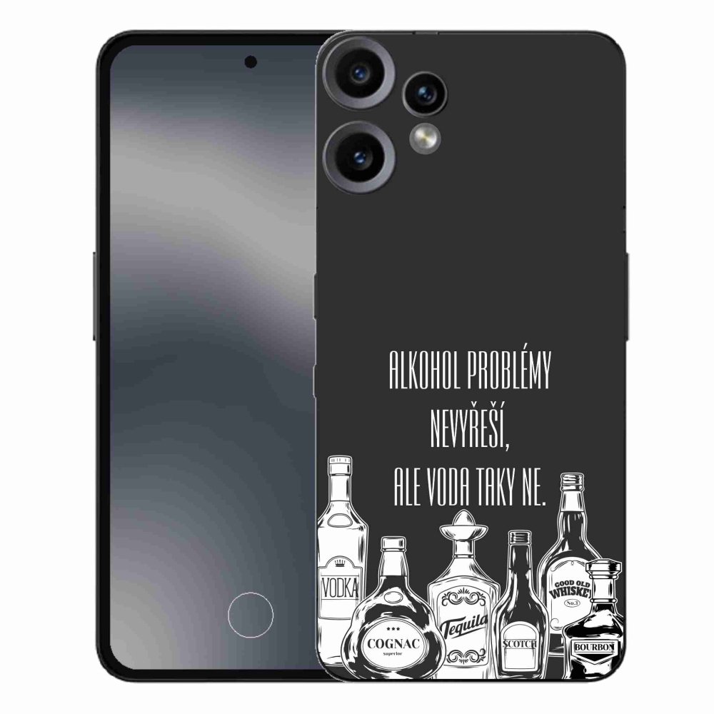 Gél borító mmCase a Nothing CMF Phone 2 Pro készülékhez - vicces szöveg fekete háttérrel