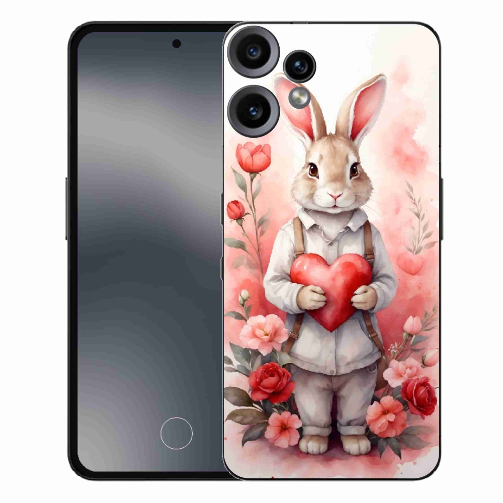 Zselés borítás mmCase a Nothing CMF Phone 2 Pro készülékhez - nyúl szívvel