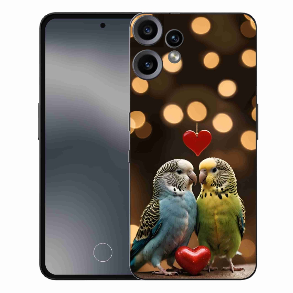 Zselés borítás mmCase a Nothing CMF Phone 2 Pro készülékhez - szerelmes papagájok