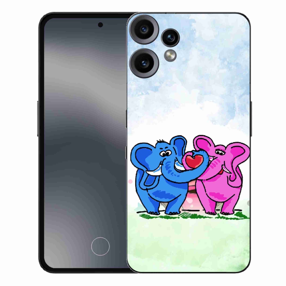 Zselés borítás mmCase a Nothing CMF Phone 2 Pro készülékhez - szerelmes elefántok