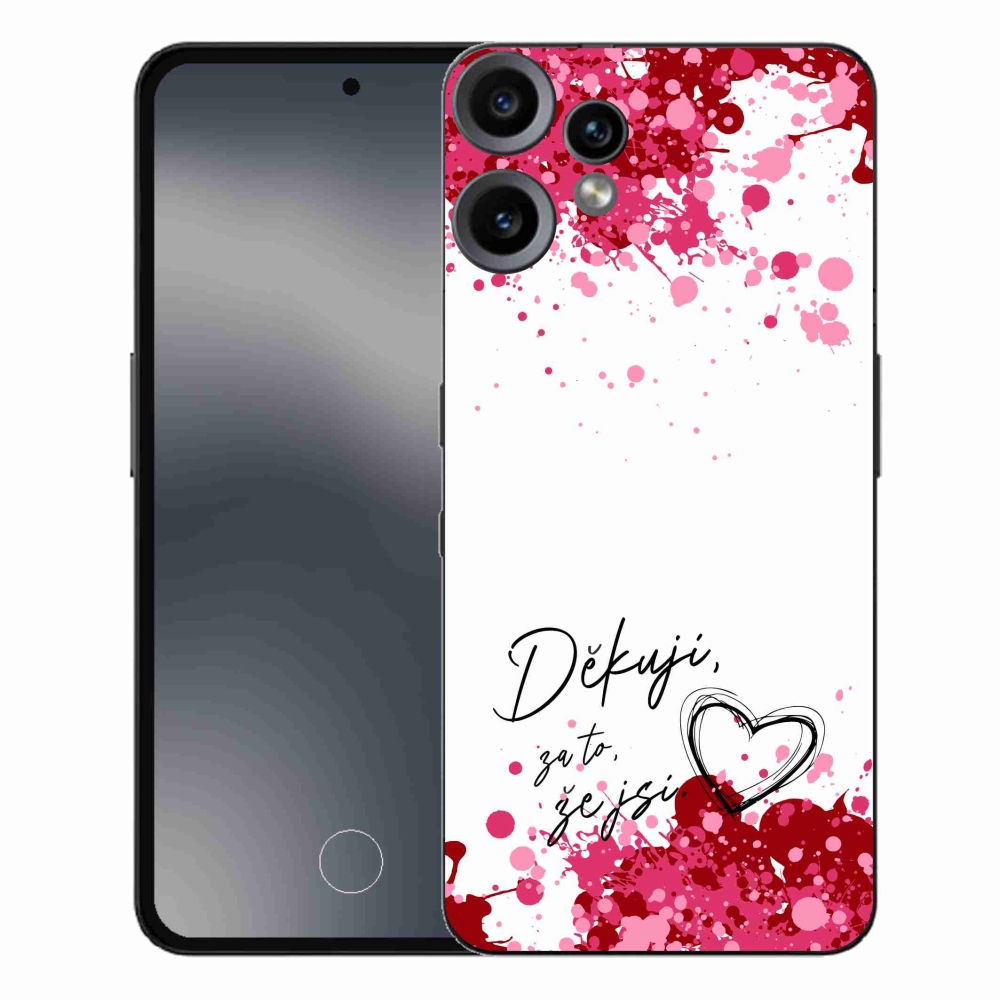 Zselés borító mmCase a Nothing CMF Phone 2 Pro készülékhez - love text 2 fehér háttér