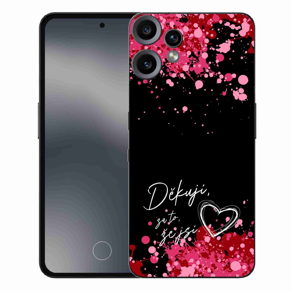 Zselés borító mmCase a Nothing CMF Phone 2 Pro készülékhez - love text 2 fekete háttér