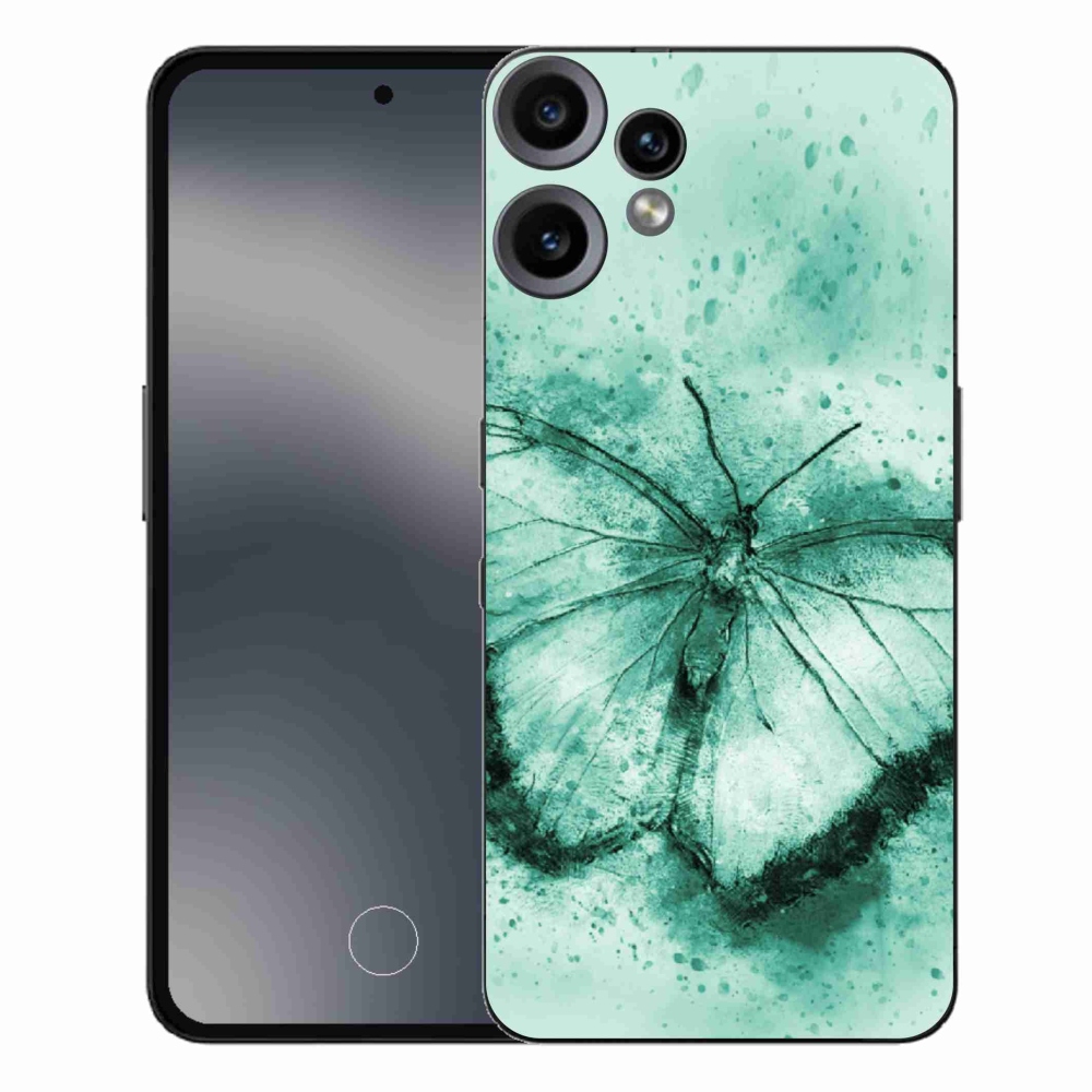 Zselés tok mmCase a Nothing CMF Phone 2 Pro készülékhez - zöld pillangó