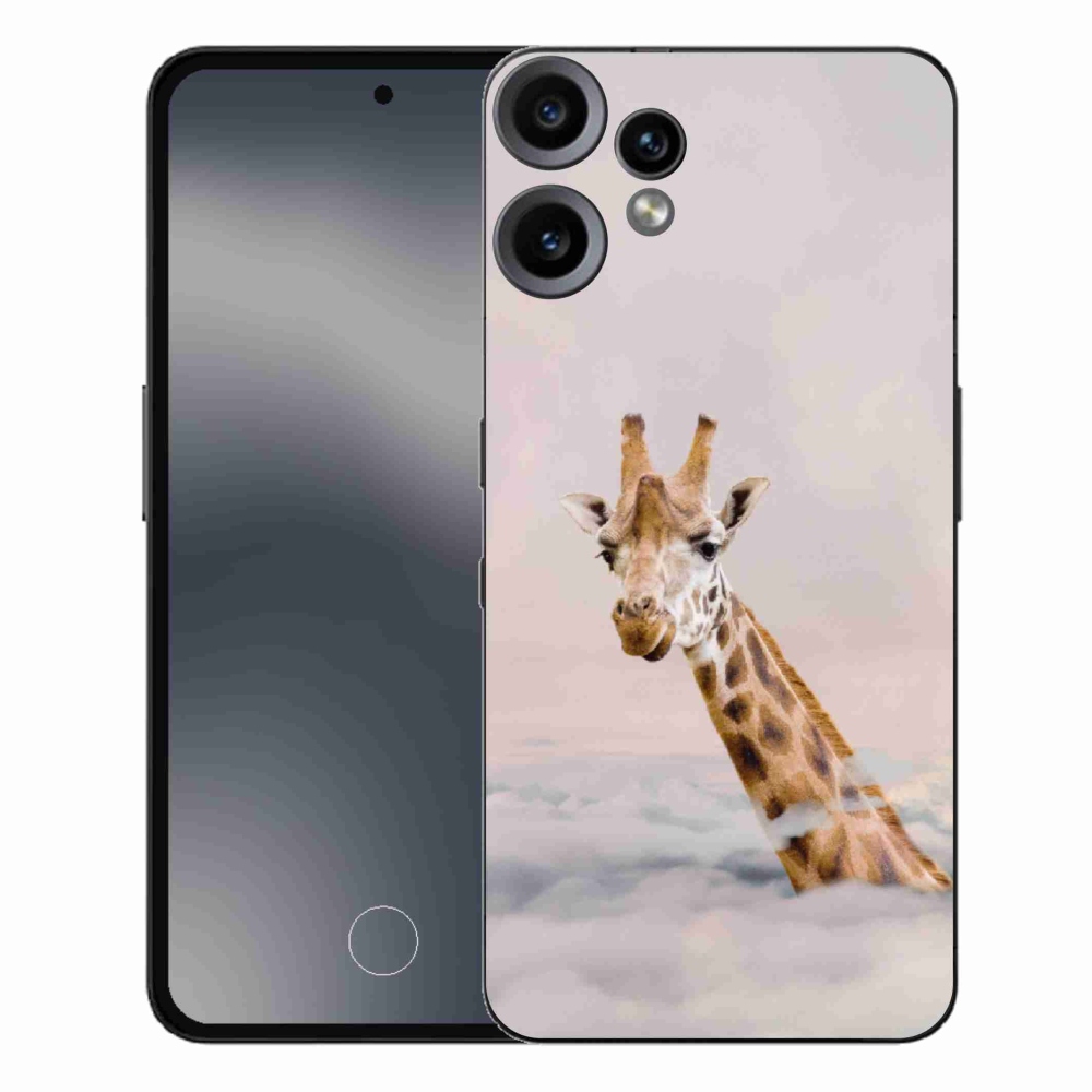 Zselés borítás mmCase a Nothing CMF Phone 2 Pro készülékhez - zsiráf a felhőkben