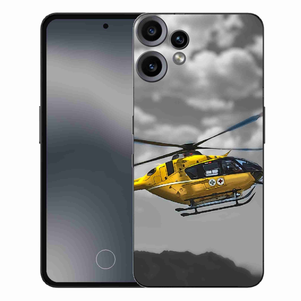 Zselés borítás mmCase a Nothing CMF Phone 2 Pro készülékhez - sárga helikopter
