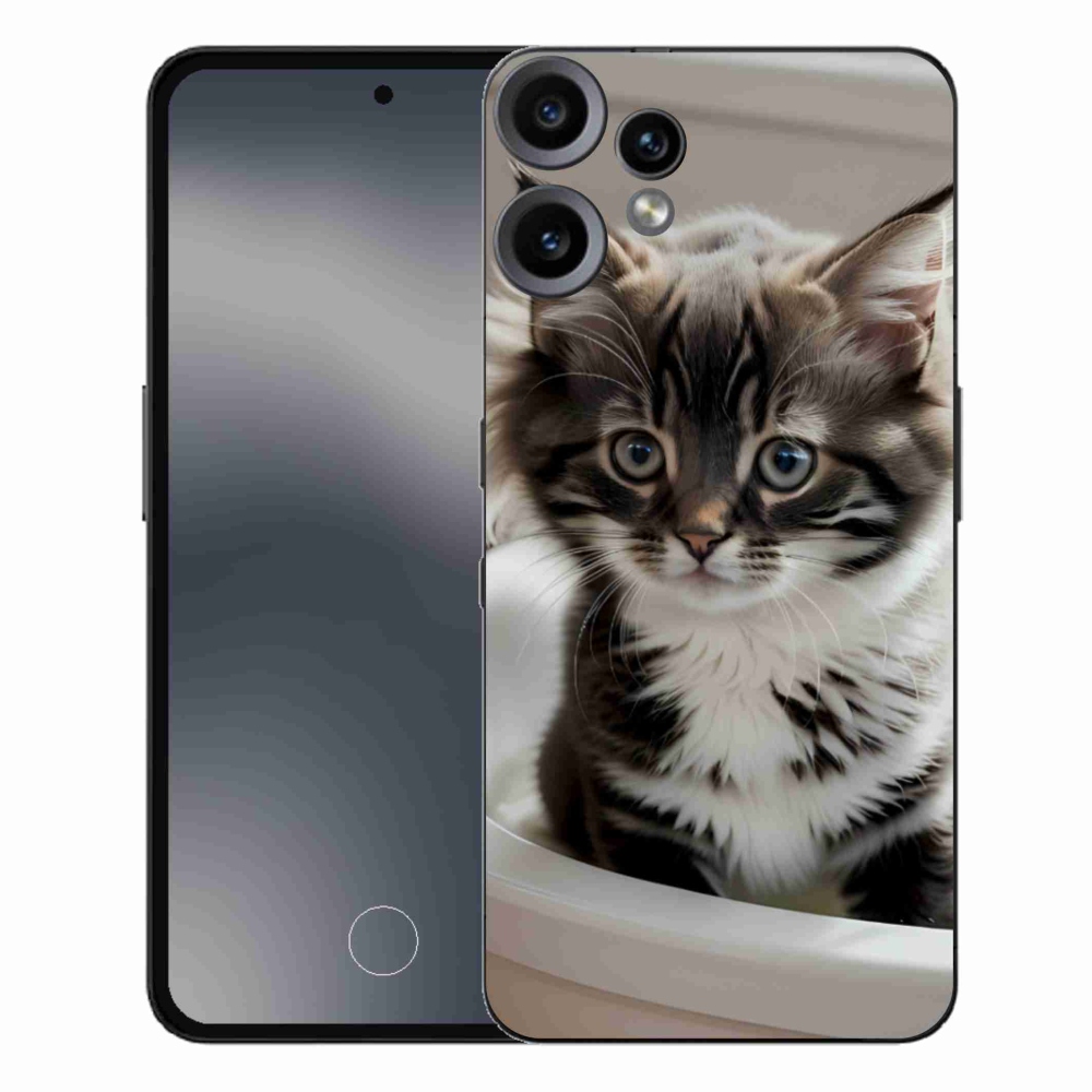 Zselés borítás mmCase a Nothing CMF Phone 2 Pro készülékhez - kíváncsi cica