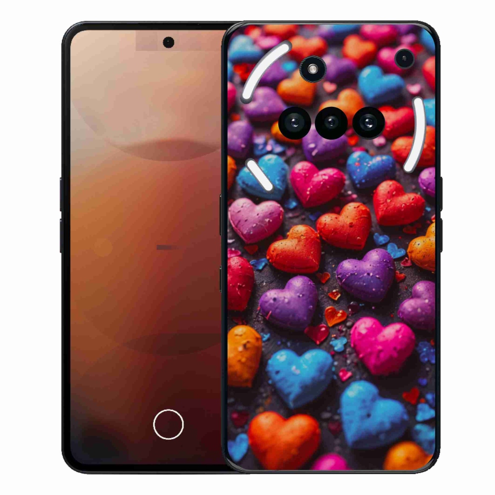 Zselés borító mmCase a Nothing Phone (3a) - színes szívhez