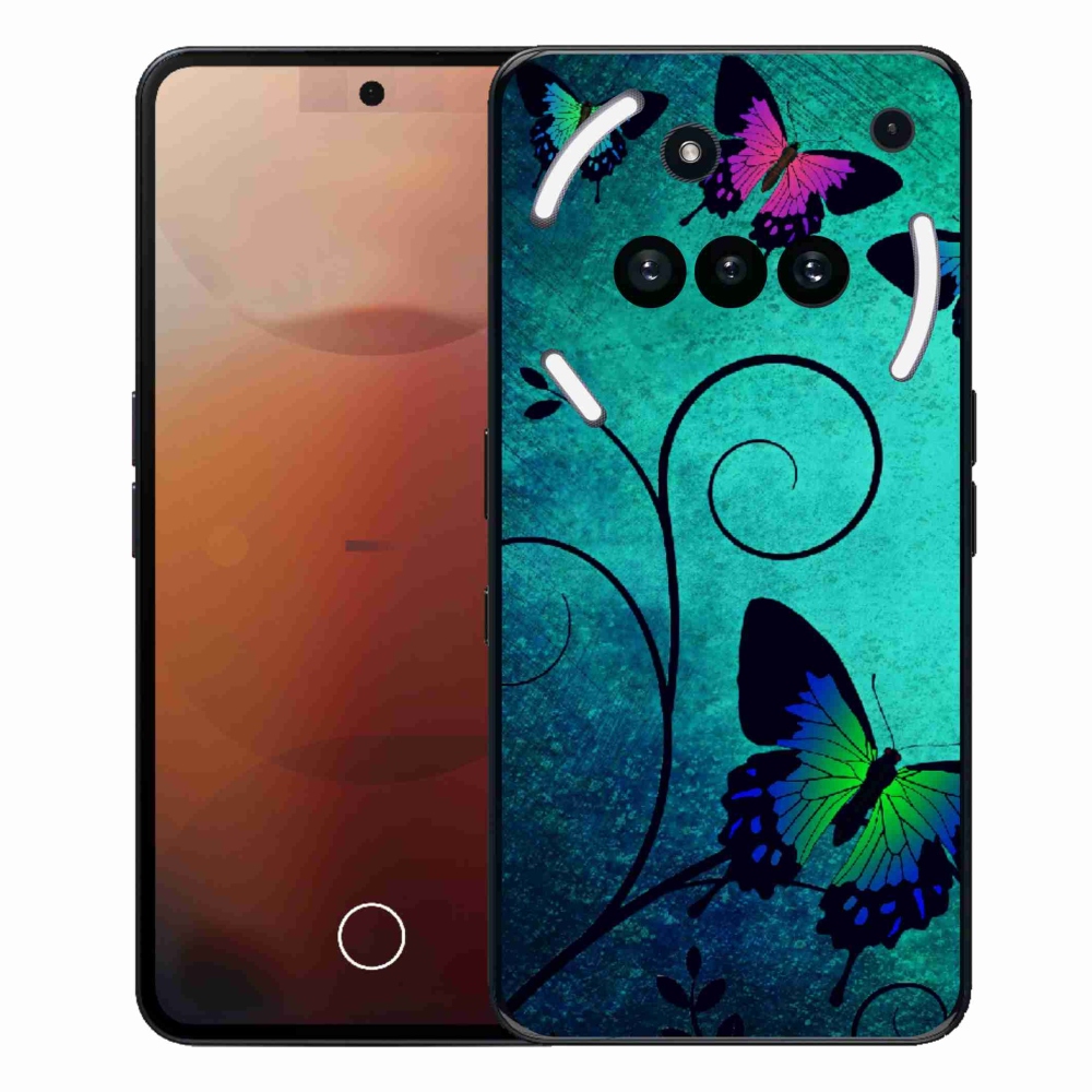 Zselés borító mmCase a Nothing Phone-hoz (3a) - színes pillangók