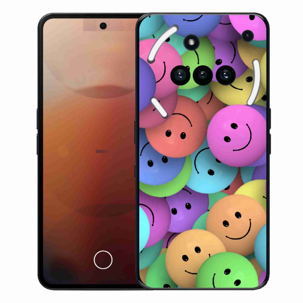 Zselés borító mmCase a Nothing Phone-hoz (3a) - színes smiley-k