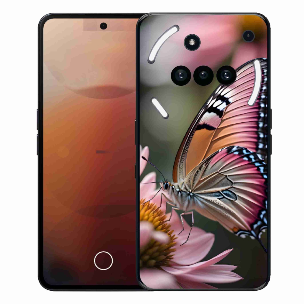 Zselés borító mmCase a Nothing Phone (3a) - színes pillangóhoz