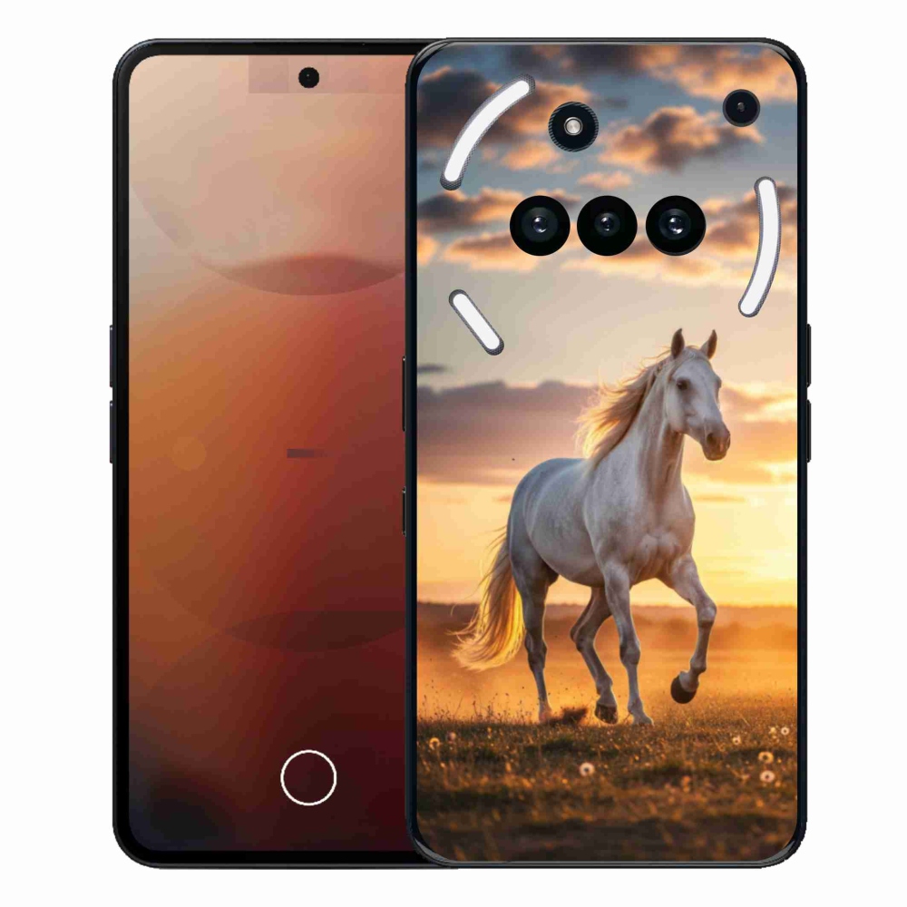 Zselés borító mmCase a Nothing Phone-hoz (3a) - futó fehér ló 2