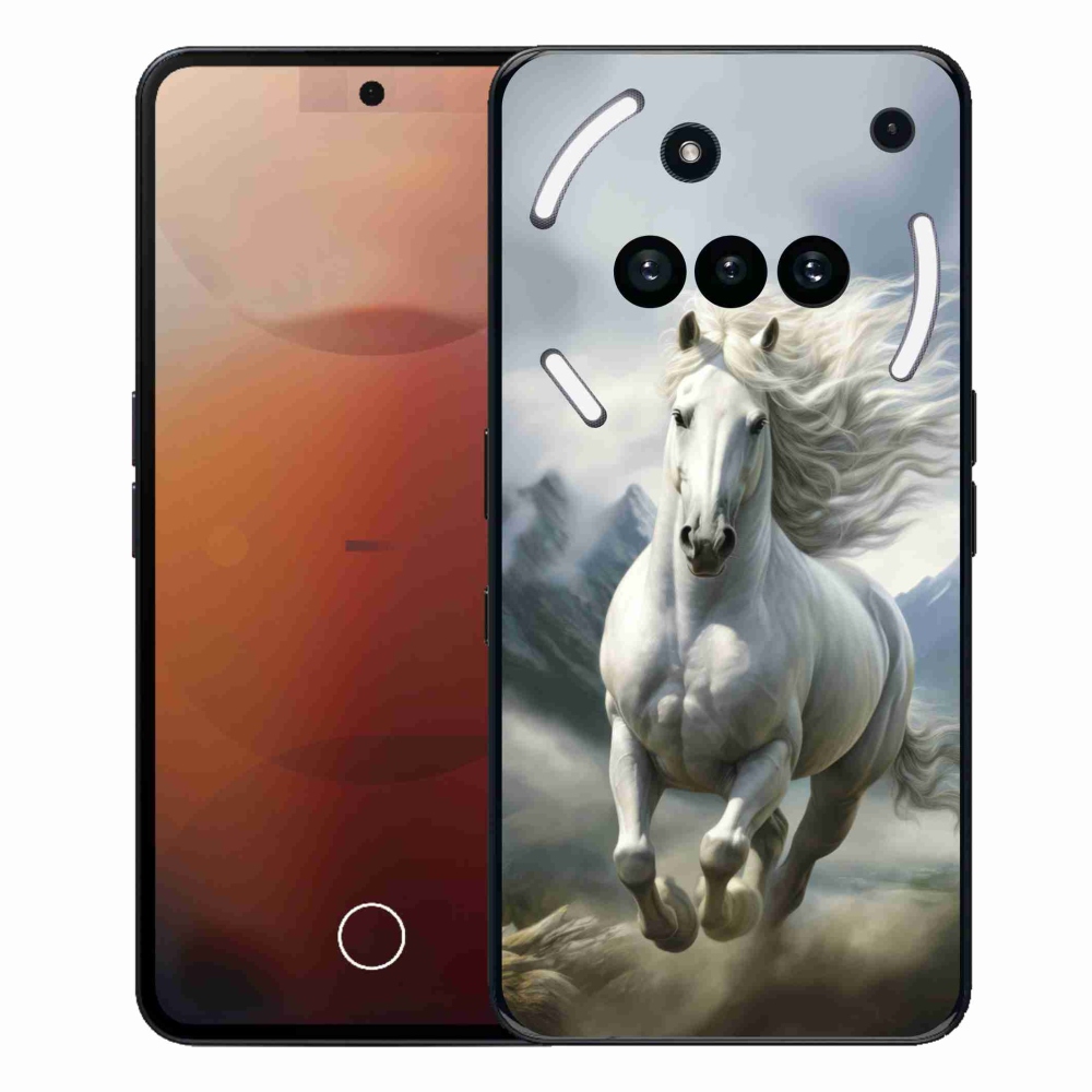 Zselés borító mmCase a Nothing Phone (3a) - futó fehér ló 3