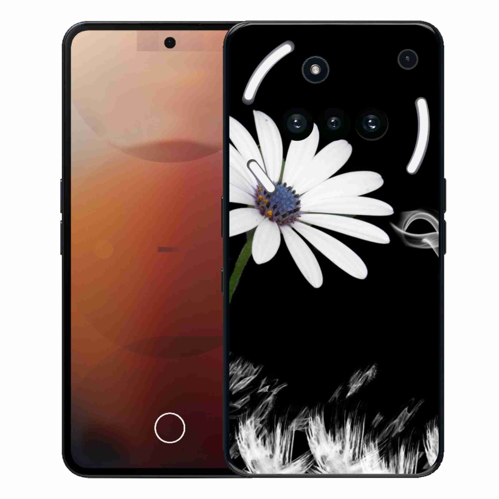 Zselés tok mmCase a Nothing Phone-hoz (3a) - fehér virág
