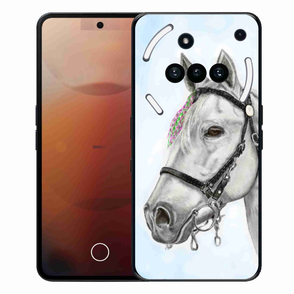 Zselés borító mmCase a Nothing Phone-hoz (3a) - fehér ló 1