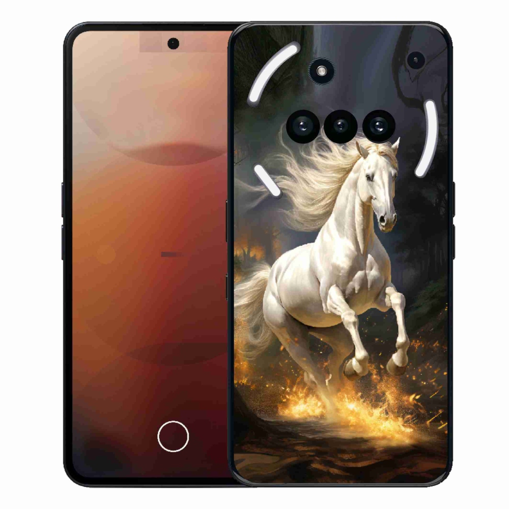 Zselés tok mmCase a Nothing Phone-hoz (3a) - fehér ló 2