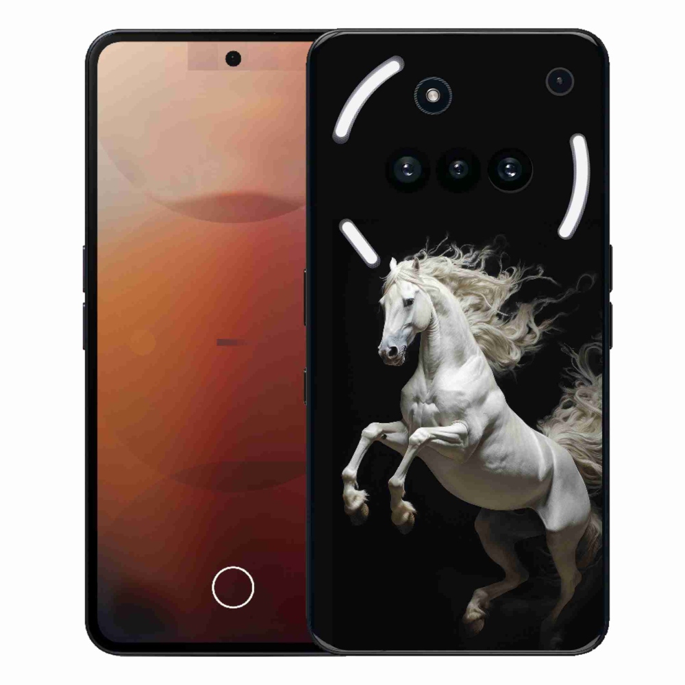 Zselés tok mmCase a Nothing Phone-hoz (3a) - fehér ló 4