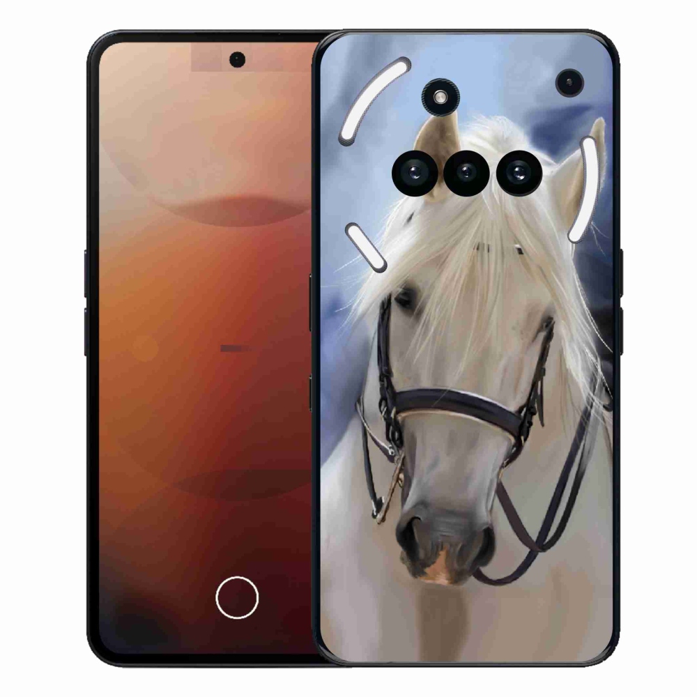 Zselés tok mmCase a Nothing Phone-hoz (3a) - fehér ló