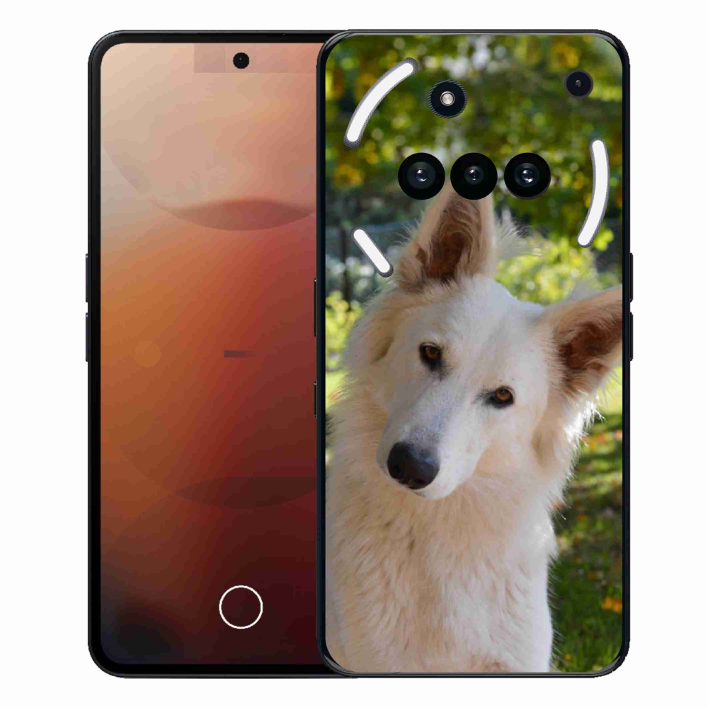 Zselés borítás mmCase semmi telefonhoz (3a) - Fehér svájci juhász 1