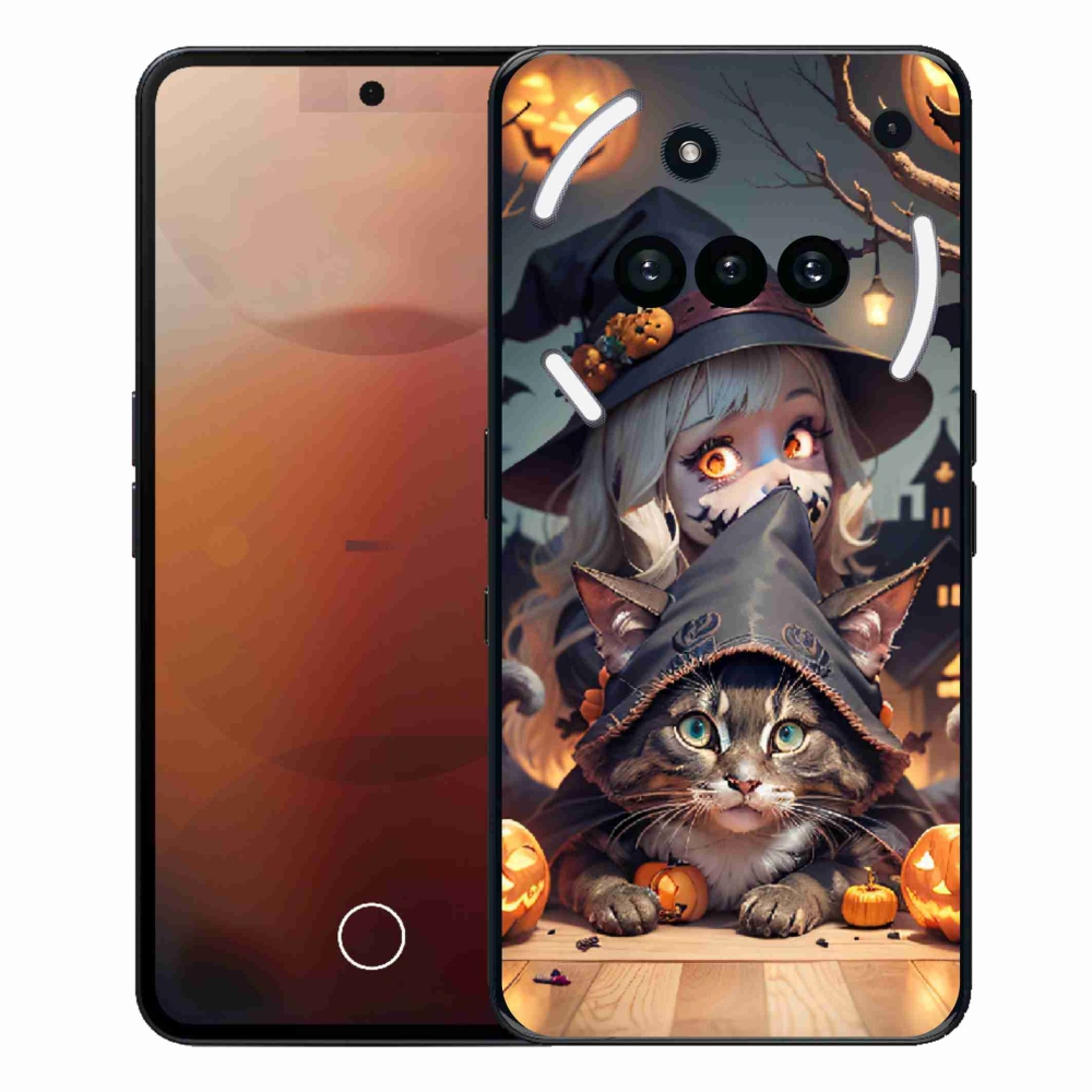 Zselés borítás mmCase a Nothing Phone (3a) - boszorkány macskával