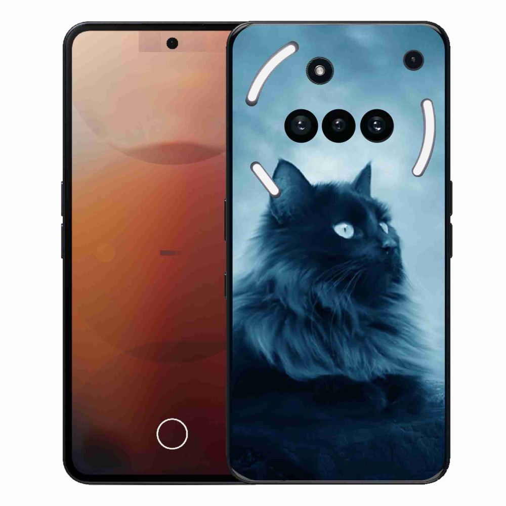 Zselés tok mmCase a Nothing Phone-hoz (3a) - fekete cat 1