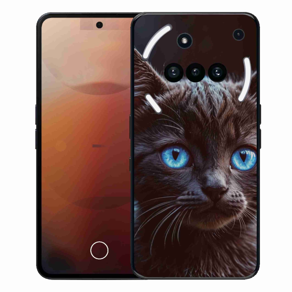 Zselés borítás mmCase a Nothing Phone (3a) - fekete cica 2