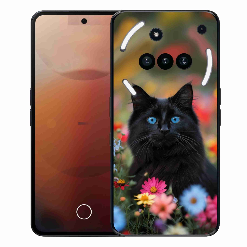 Zselés borítás mmCase a Nothing Phone (3a) telefonhoz - fekete cica 4