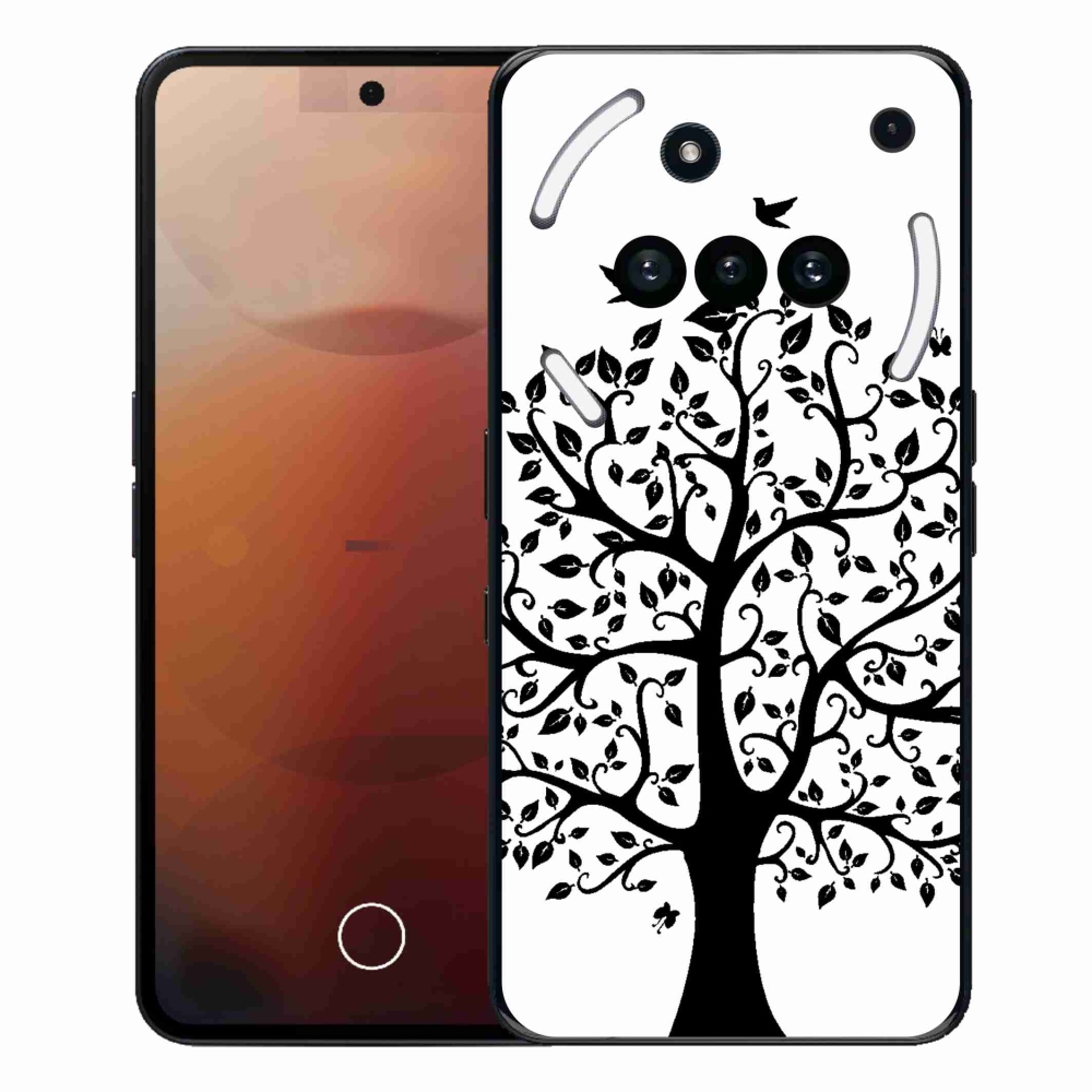 Zselés tok mmCase a Nothing Phone (3a) - fekete-fehér fa